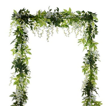Mixiflor Artificial Wisteria Hanging Flower Hanging Basket Silk Flower Wisteria Garland Vine for Home Outdoor Decoration Mixiflor Artificial Wisteria Hanging Flower Hanging Basket Silk Flower Wisteria Garland Vine for Home Outdoor Decoration